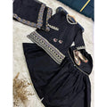 Black Zarri Embroidery 3Pcs Suit Set