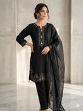 3 Pcs Women’s Stitched Cotton Embroidered Suit