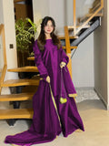 Women's Silk Long Flare Sharara Suit 3 Piece Set with Four Side Lace Work Chiffon Dupatta | Pakistani Party Wear Dress