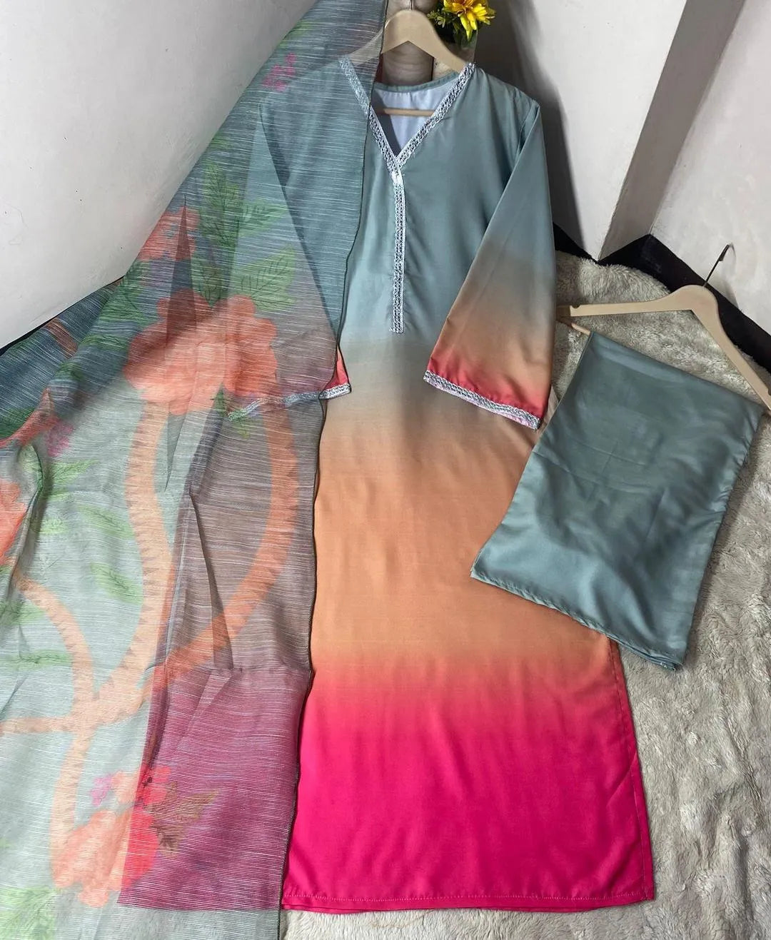 3 Pcs Women’s Stitched Swiss Lawn Digital Print Suit